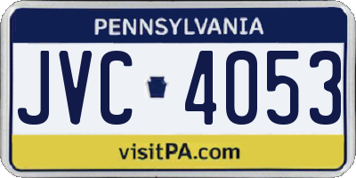PA license plate JVC4053