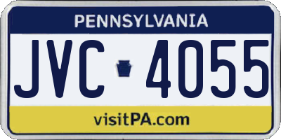 PA license plate JVC4055