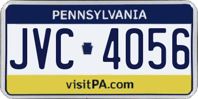 PA license plate JVC4056