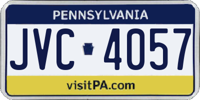 PA license plate JVC4057