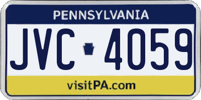 PA license plate JVC4059