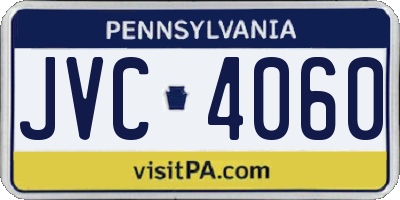PA license plate JVC4060