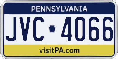 PA license plate JVC4066