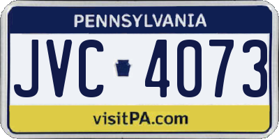 PA license plate JVC4073