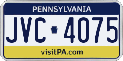 PA license plate JVC4075