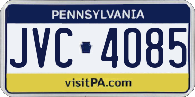 PA license plate JVC4085