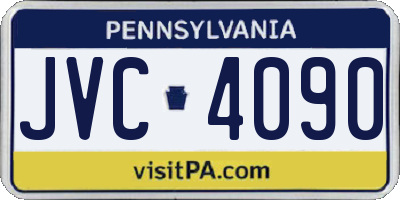 PA license plate JVC4090