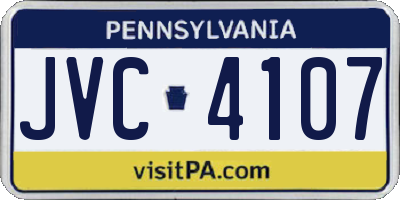 PA license plate JVC4107