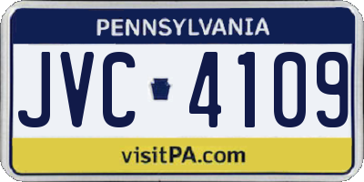 PA license plate JVC4109