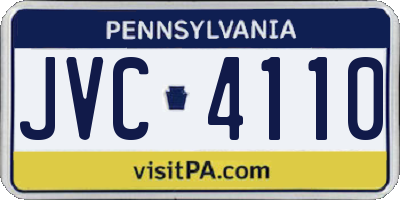 PA license plate JVC4110