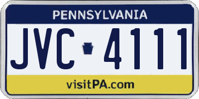 PA license plate JVC4111