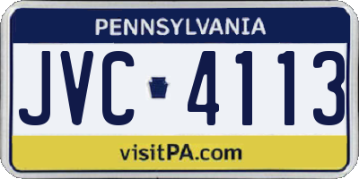 PA license plate JVC4113