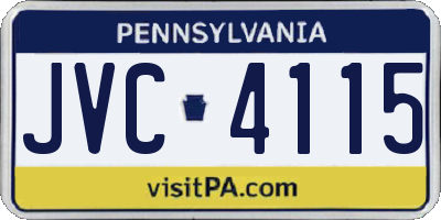 PA license plate JVC4115