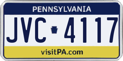 PA license plate JVC4117