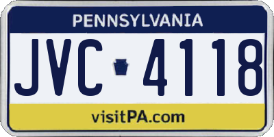 PA license plate JVC4118