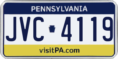 PA license plate JVC4119