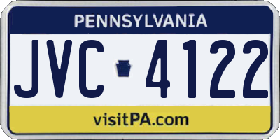 PA license plate JVC4122