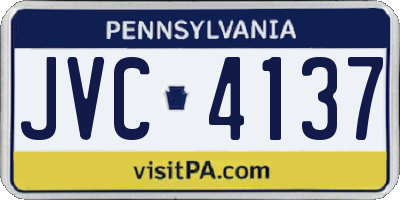 PA license plate JVC4137