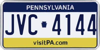 PA license plate JVC4144