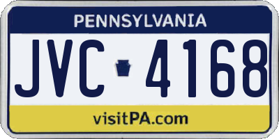 PA license plate JVC4168