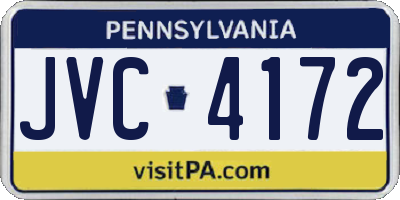 PA license plate JVC4172