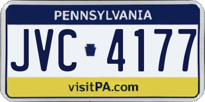 PA license plate JVC4177
