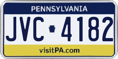 PA license plate JVC4182