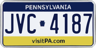 PA license plate JVC4187