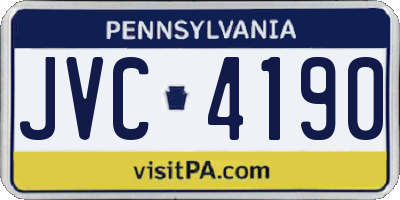 PA license plate JVC4190