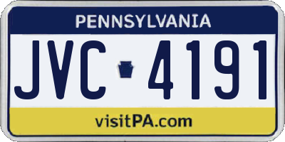 PA license plate JVC4191