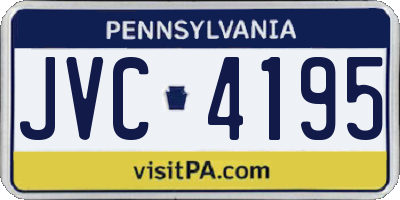 PA license plate JVC4195