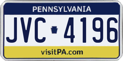 PA license plate JVC4196