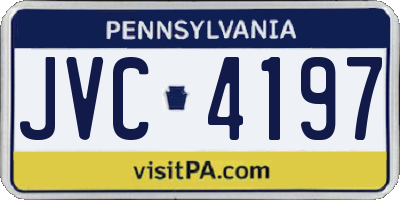 PA license plate JVC4197