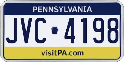 PA license plate JVC4198