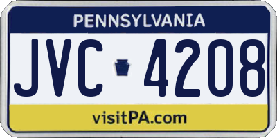 PA license plate JVC4208