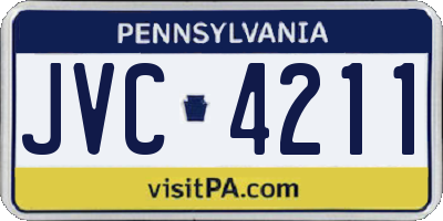 PA license plate JVC4211