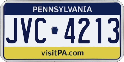 PA license plate JVC4213