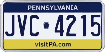 PA license plate JVC4215