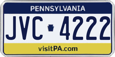 PA license plate JVC4222