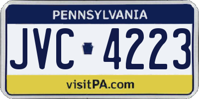 PA license plate JVC4223