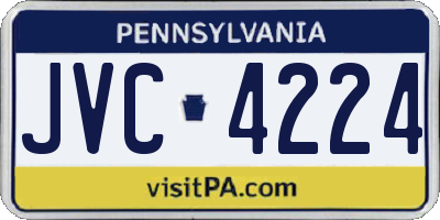 PA license plate JVC4224