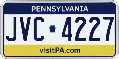 PA license plate JVC4227