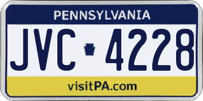 PA license plate JVC4228