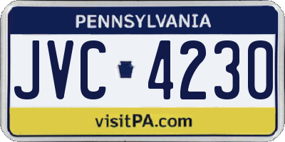 PA license plate JVC4230
