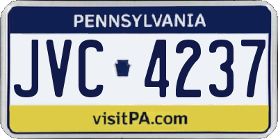 PA license plate JVC4237