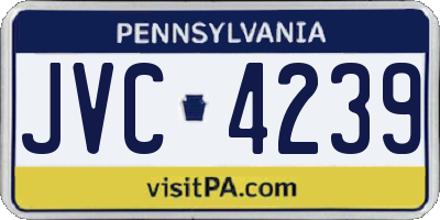 PA license plate JVC4239