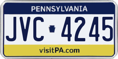PA license plate JVC4245