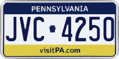 PA license plate JVC4250