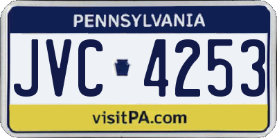 PA license plate JVC4253