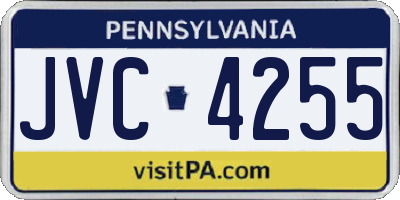 PA license plate JVC4255